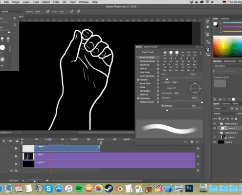 an easy rotoscope animation created with photoshop