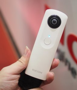 The Ricoh Theta S is a 360 degree video camera