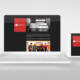 Mockup showing the Website Creation result on three white devices